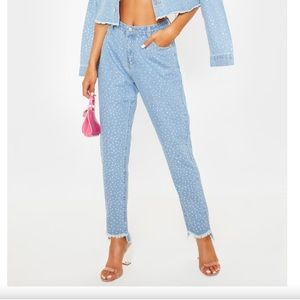 PrettyLittleThing Rhinestone Jeans (Size 6)